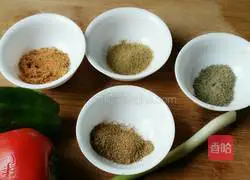 Illustration of how to make salt and pepper mung bean cake 2