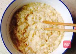 Illustration of how to make three-color egg fried rice 2