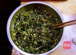 Leek and egg filling Illustration of how to make cakes 8