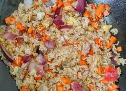 Egg Illustration of how to make fried rice 7