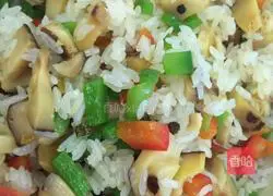 Pictures of how to make pepper fried rice 4