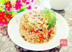 Illustration of how to make fried rice with soy sauce 11