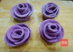 Illustration of how to make purple sweet potato and rose steamed buns 15