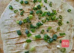 Illustration of making salt and pepper and scallion pancakes 7