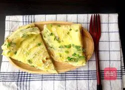 Illustration of how to make green onion soft pancake 5