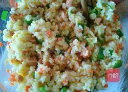 Illustration of how to make rice and egg pancakes 6