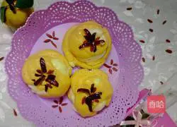 Illustration of how to make papaya milk steamed buns 13