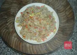 Illustration of how to make ham fried rice 4