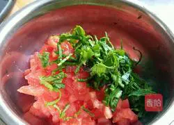 Illustration of how to make tomato egg pancake 1