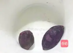 Illustration of how to make pink and purple potato glutinous rice balls 1