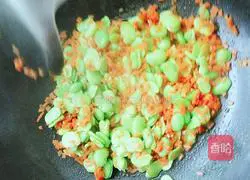 Illustration of how to make broad bean fried rice 4