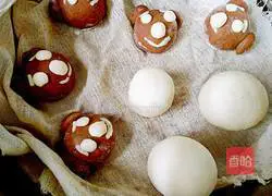 Illustration of how to make chocolate bear steamed buns 9