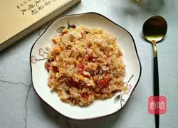 Illustration of how to make sausage and egg fried rice 11