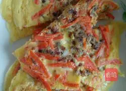 Carrot Beef Egg Pancake (Baby Complementary Food) Recipe Illustration 6