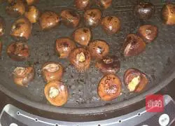 Illustration of roasting chestnuts in the electric baking pan 5