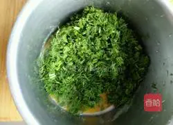 Illustration of how to make fennel egg pancake 3