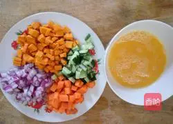 Pumpkin Illustration of how to make egg fried rice 2