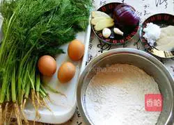 Illustration of how to make steamed buns with eggs, fennel and seedlings 1