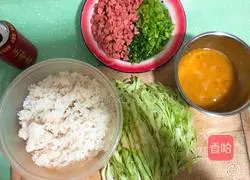 Illustration of how to make assorted fried rice 1