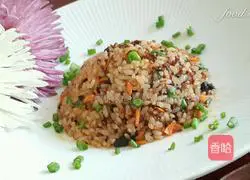 Illustration of how to make fried rice with mushroom sauce 6