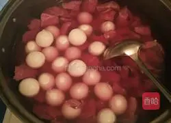 Purple sweet potato glutinous rice balls recipe 2