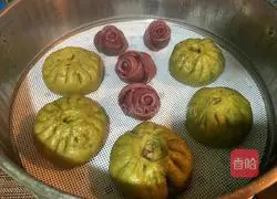 Purple Sweet Potato Illustration of how to make rose steamed buns 12