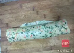 Illustration of how to make chive pancake rolls 12