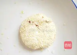 Illustration of how to make sesame red bean glutinous rice cake 7