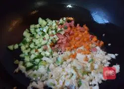 Illustration of homemade Yangzhou fried rice 6