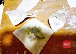 Illustration of how to make shrimp wontons 6