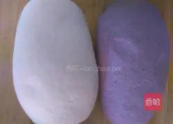 Illustration of how to make two-color milk steamed buns 5