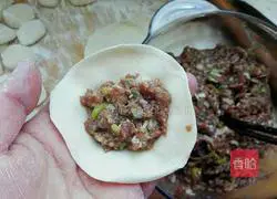 Illustration of how to make beef and green onion dumplings 8