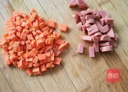 Illustration of how to make egg fried rice 1