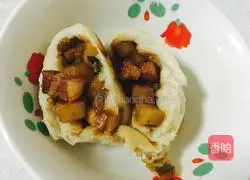 Illustration of how to make steamed buns with pine needles 6