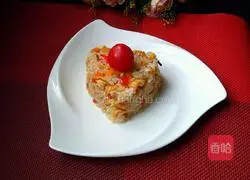Illustration of how to make colorful pepper fried rice 12