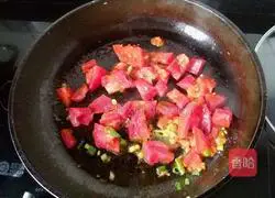 Illustration of how to make tomato and egg noodles 5