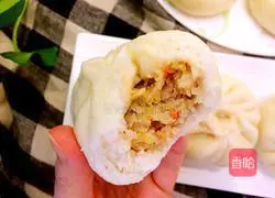 Illustration of how to make pickled cabbage and meat buns 15