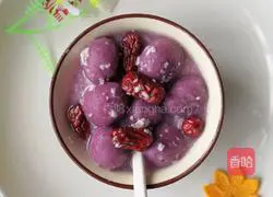 Illustration of how to make purple sweet potato and distiller's grain dumplings 9