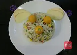 Illustration of how to make colorful fried rice 11