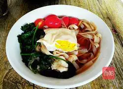 Illustration of how to make poached egg noodles 10