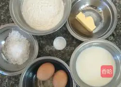 Illustration of how to make waffles (butter version) 2