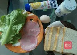 Ham sandwich simple breakfast recipe 1