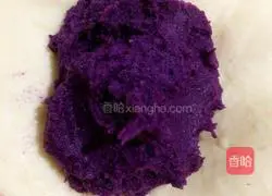 Illustration of how to make purple sweet potato stuffed buns 11