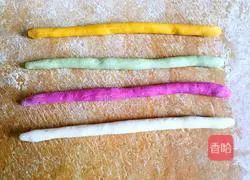 Illustration of how to make colorful hydrangea steamed buns 6