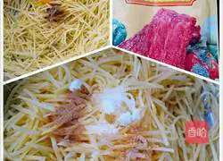 Illustration of how to make potato shredded cake 2