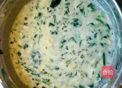 Zucchini spinach pancakes Practice illustration 7