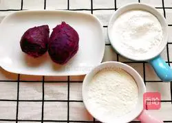 Cartoon purple potato cake recipe 1