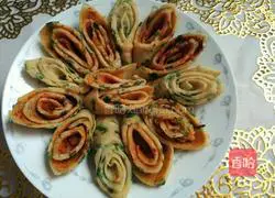 Illustration of how to make chive egg pancake 10