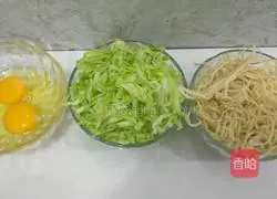 Illustration of vegetarian fried noodles 1