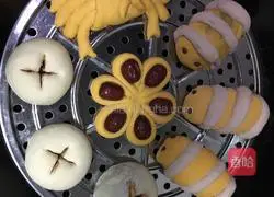 Illustration of how to make fancy bean paste stuffed buns 9